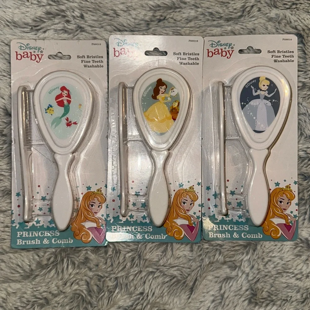 Disney Princess Baby Soft Brush w/ Comb Set Cinderella/Aurora